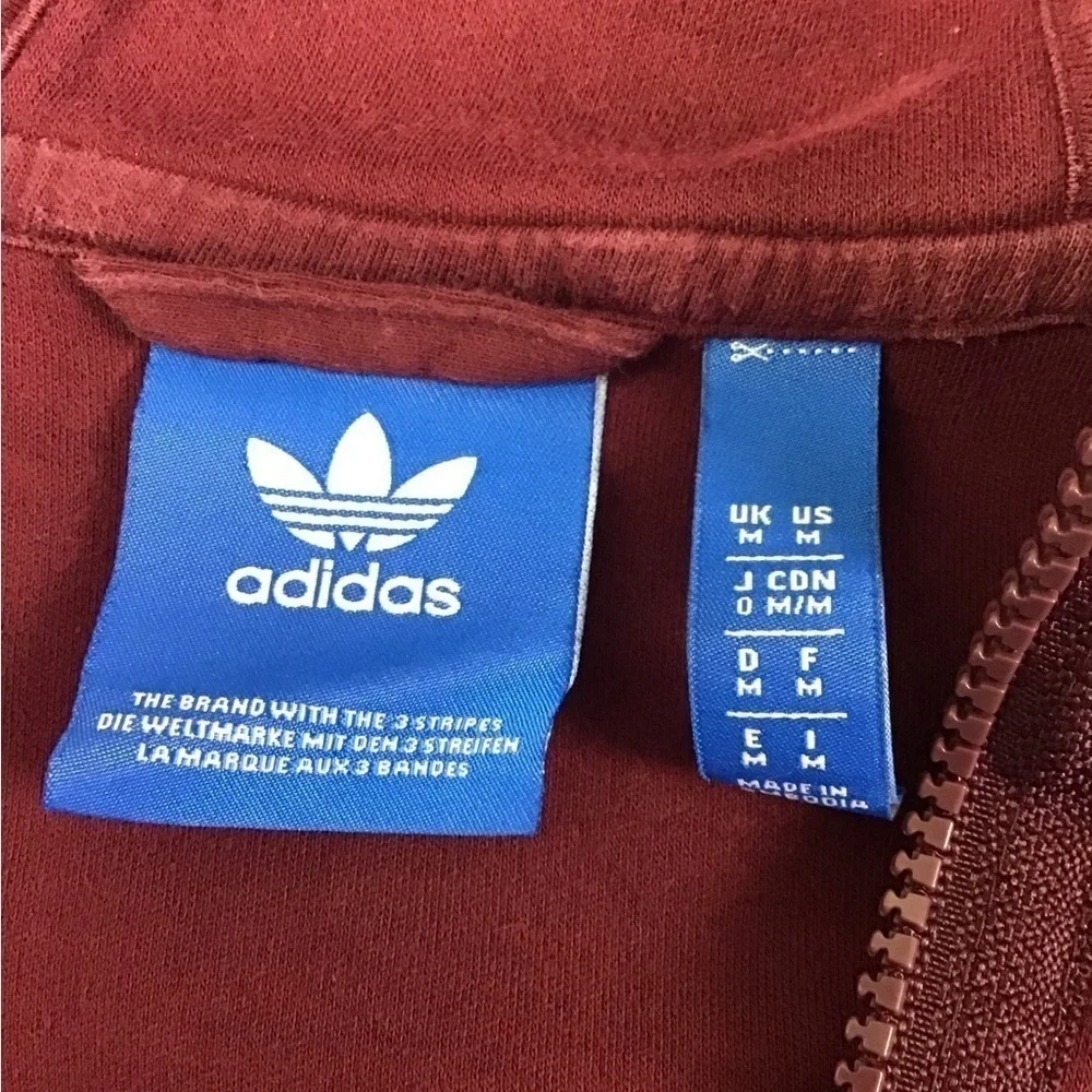 ADIDAS ESSENTIALS FRENCH TERRY 3-STRIPES FULL-ZIP HOODIE Men’s Medium